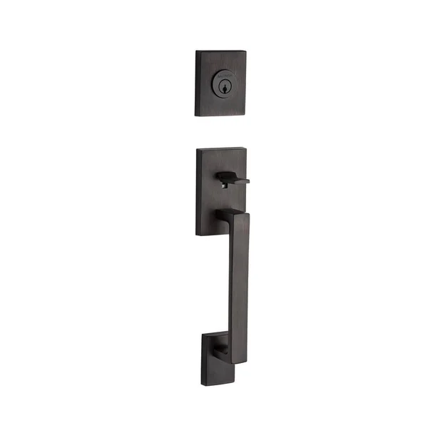 Baldwin FDLAJXSQUCSR112 Full Dummy La Jolla Handleset Square Lever and Contemporary Square Rose Venetian Bronze Finish