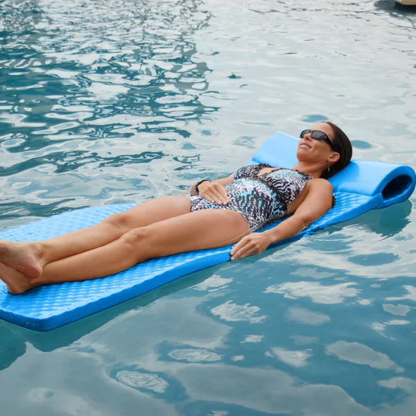 Texas Recreation Super-Soft Pool Float with Head Rest - Bahama Blue