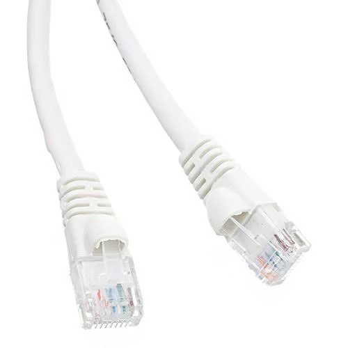 Cat6a White Ethernet Patch Cable, Snagless/Molded Boot, 500 MHz, 35 foot, Orange