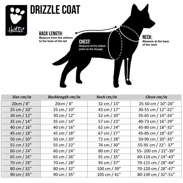 Hurtta Drizzle Coat 12 in, Raven