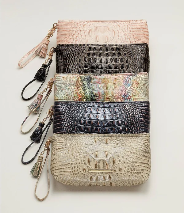 Brahmin Pecan Melbourne Collection Kayla Wristlet