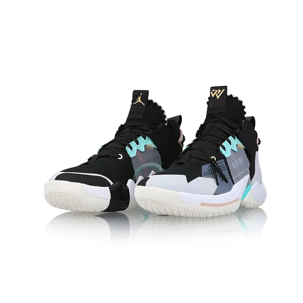 Jordan Mens Why Not Zer0.2 SE Basketball Shoes - Black/Vast Grey/White/Sail - Size 8.5