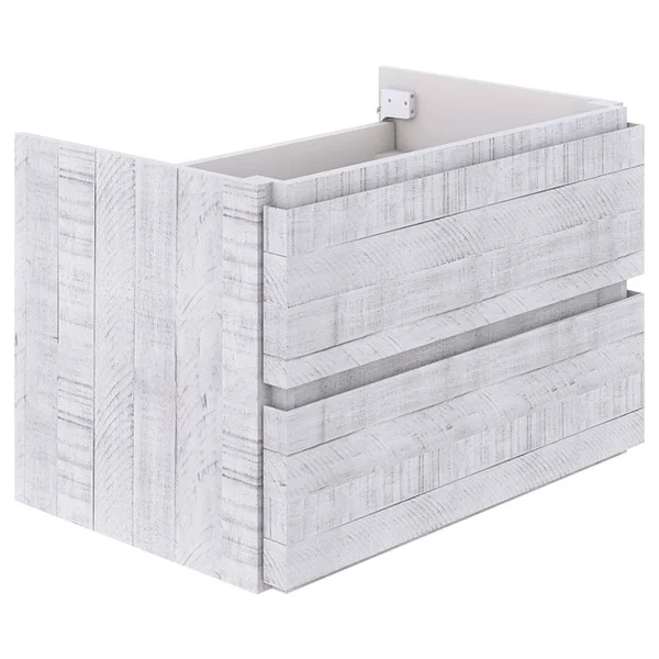 Fresca Stella 29x22 Wall Hung Single Bathroom Cabinet in Rustic White
