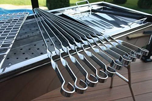 20 BBQ 20x22 Skewers Flat Stainless Shish Kebob Kebab Kabob Souvlaki Shashlik BBQ