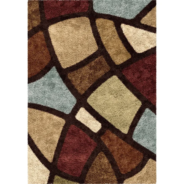 Orian Rugs Shag Geometric Oval Day Multi Area Rug 7&10x22 x 10&10x22