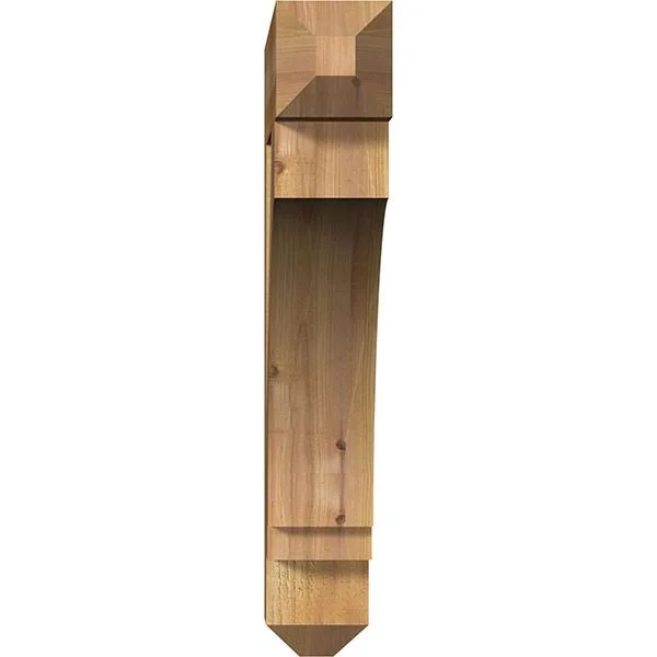 Ekena Millwork BKT04X24X24IMP04RWR 4x22W x 24x22D x 24x22H Imperial Craftsman Rough Sawn BRACKET, Western Red Cedar