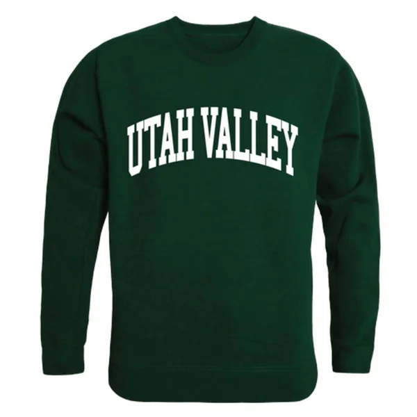 W Republic UVU Utah Valley University Wolverines Arch Crewneck Pullover Sweatshirt Sweater Forest X-Large, Men's, Size: XL, Gree