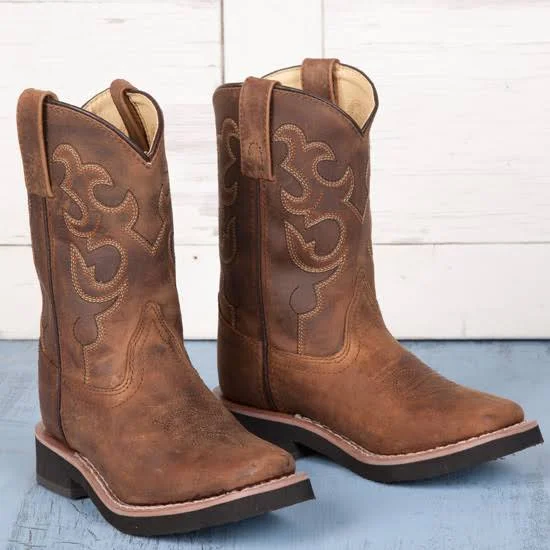 Smoky Mountain Brown Square Toe Wide Square Boots - 12