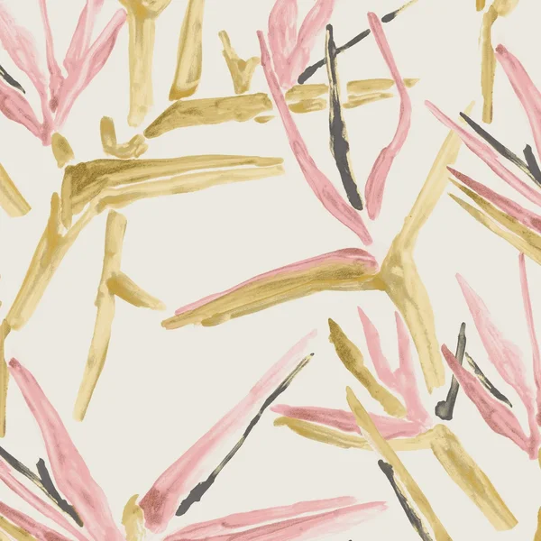 King Upholstered Bed Tropical Grass Pink/Cream - Opalhouse
