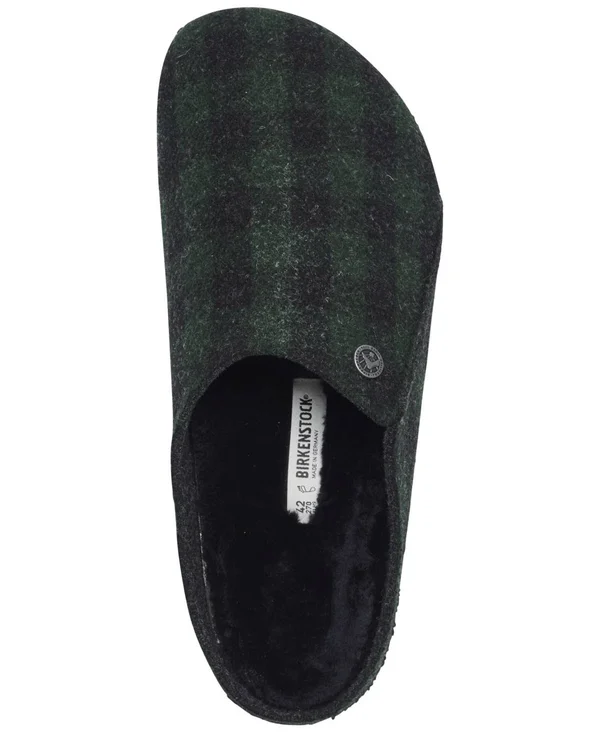 Birkenstock Men's Zermatt Shearling Slipper - 41 - Plaid Green, Black