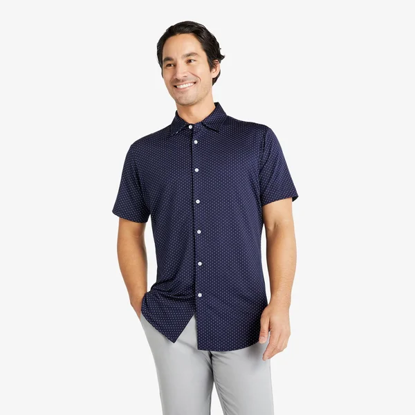 Mizzen+Main Men's Spinnaker Short Sleeve Button-Down Shirt