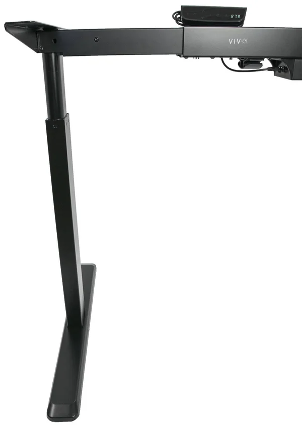 Vivo Black Electric Stand Up Desk Frame Workstation, Single Motor