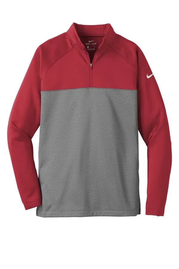 Nike Therma-Fit 1/2-Zip Fleece. NKAH6254 (Gym Red/Dark Grey Heather) S