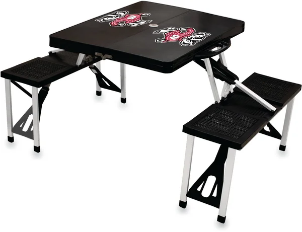 Picnic Time Picnic Table Black University of Wisconsin Badgers
