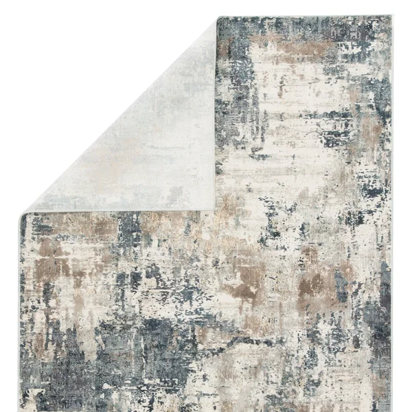 Tempesta Abstract Blue/ Gray Area Rug - 5&3x22 x 7&6x22