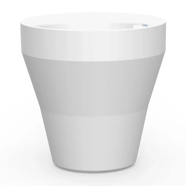 Rim Self-Watering Planter - 22x22 - Alpine White, Crescent Garden