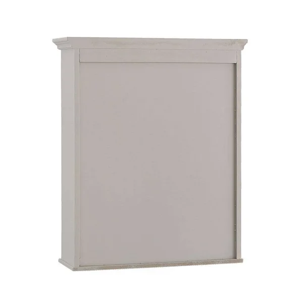Home Decorators Collection Ashburn 23 in. W x 28 in. H x 8 in. D Framed Wood Surface-Mount Bathroom Medicine Cabinet in Grey