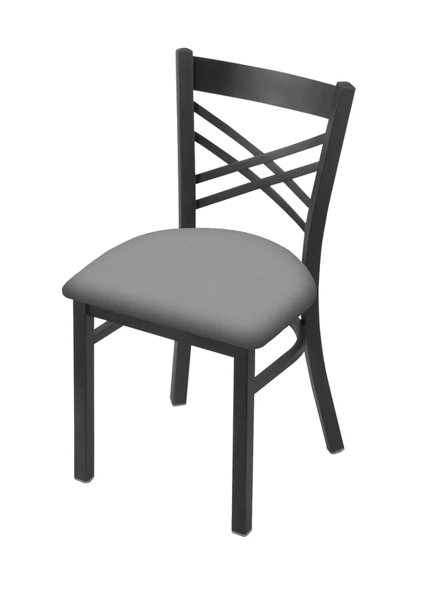 Holland Bar Stool 620 Catalina 18x22 Chair with Pewter Finish - Dark Cherry Maple Seat