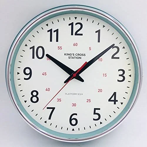 YAVIS 2018 Countryside Style Metal Wall Clock, Retro/vintage Wall Clock, Non Ticking, Silent 12.4x22 inch