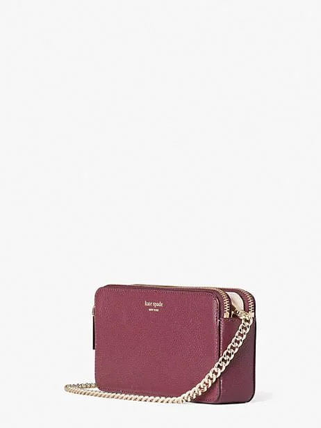 Kate Spade New York Margaux Double-Zip Mini Crossbody Deep Cherry NA