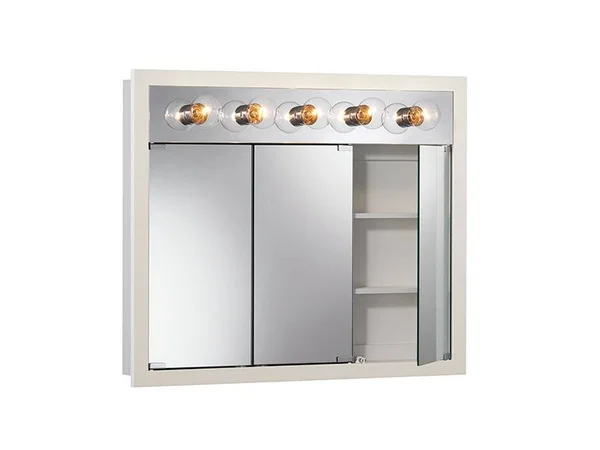 Jensen Granville 36x22x30x22 Classic White Medicine Cabinet, Surface Mount, 755379