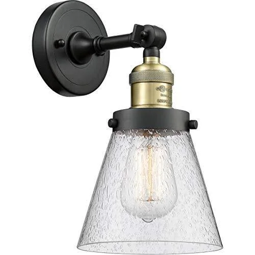 Innovations Lighting Small Cone 1 Light Semi Flush Mount 201F BAB G64 (Antique Brass)