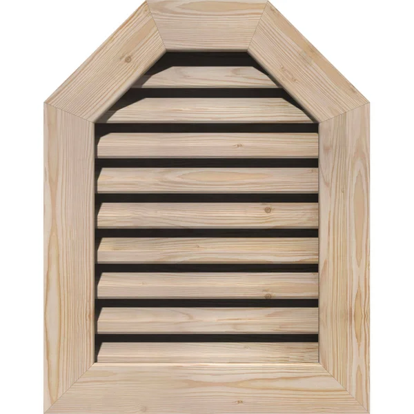 Ekena Millwork GVWOT20X3201SFUPI 20x22W x 32x22H Octagonal Top Gable Vent (25x22W x 37x22H Frame Size): Unfinished, Functional