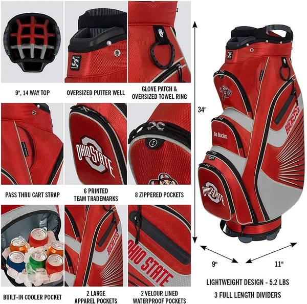 Team Effort Arkansas Razorbacks The Bucket II Cooler Cart Bag