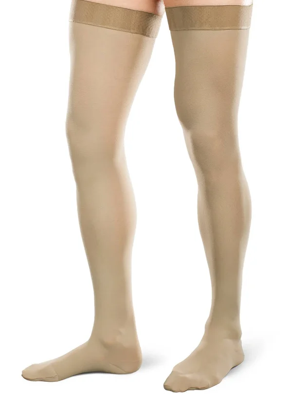 Therafirm Ease Opaque Men's 20-30 mmHg Thigh High - Large Short, Black