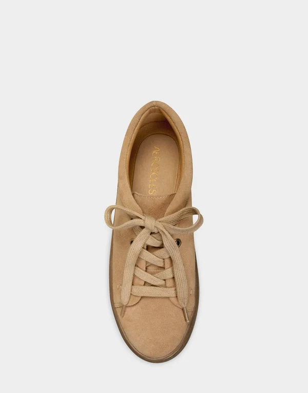 Aerosoles Women's Term Paper Sneaker, Taupe Suede