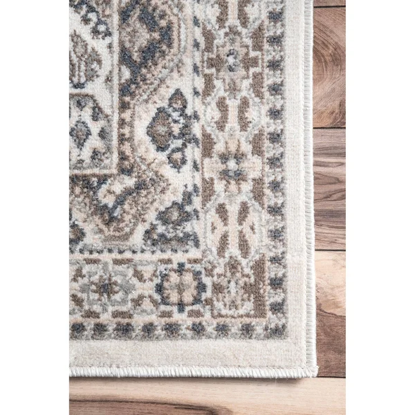 nuLOOM Vintage Tile Becca Charcoal 10 ft. x 14 ft. Area Rug - Grey