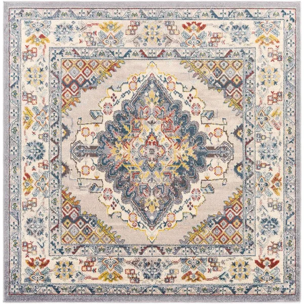 Artistic Weavers Anja Oriental Medallion Area Rug, 6&7x22 Square, Grey