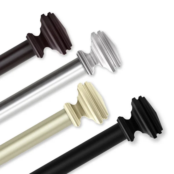 InStyleDesign Mantle 1 inch Diameter Adjustable Curtain Rod - Gold