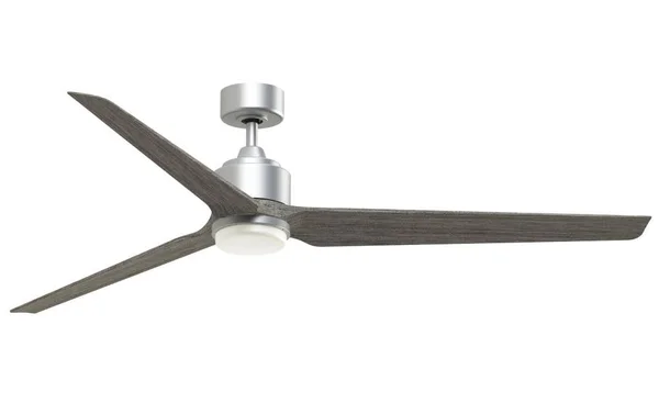 Fanimation TriAire Ceiling Fan - Size: 1 Light - Color: Silver - Blade Color: Weathered Wood - FPD8515SLW-72WEW-LK