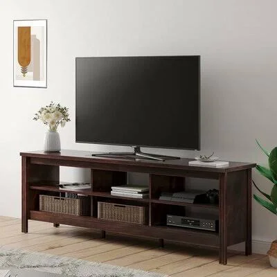 Strausstown TV Stand for TVs Up to 75x22 Gracie Oaks Color: Walnut