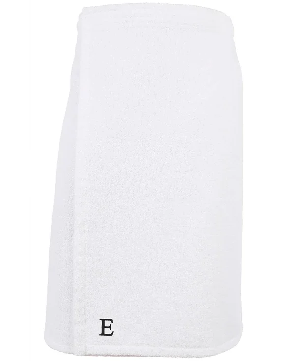 Linum Home Textiles Turkish Cotton Personalized Women's Terry Body Wrap - White