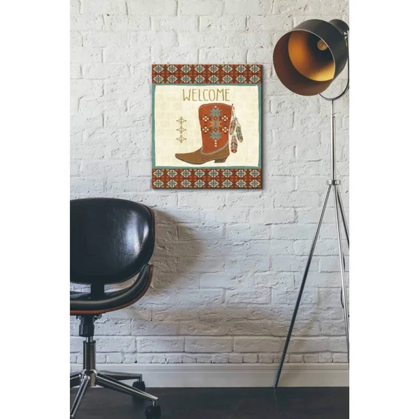 Epic Graffiti 'Southwest at Heart IV Flag' by Veronique Charron - Canvas Wall Art, 12 inchx16 inch, Size: 12 x 16, Beige