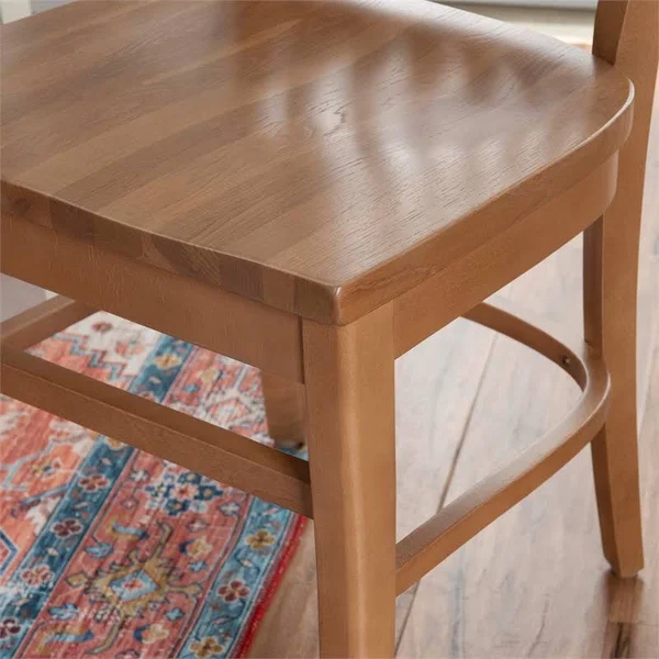 Linon Kelso Solid Wood Set of Two Chairs in Brown - CYMX2420