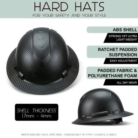 Acerpal 1Cf5Bk6M-Ks Full Brim Hard Hat, Cust. Event Horizon Design SAF