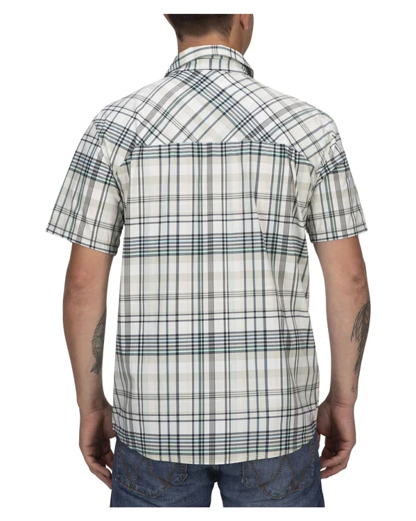 Simms Stone Cold SS Shirt Pearl Madras Plaid - M