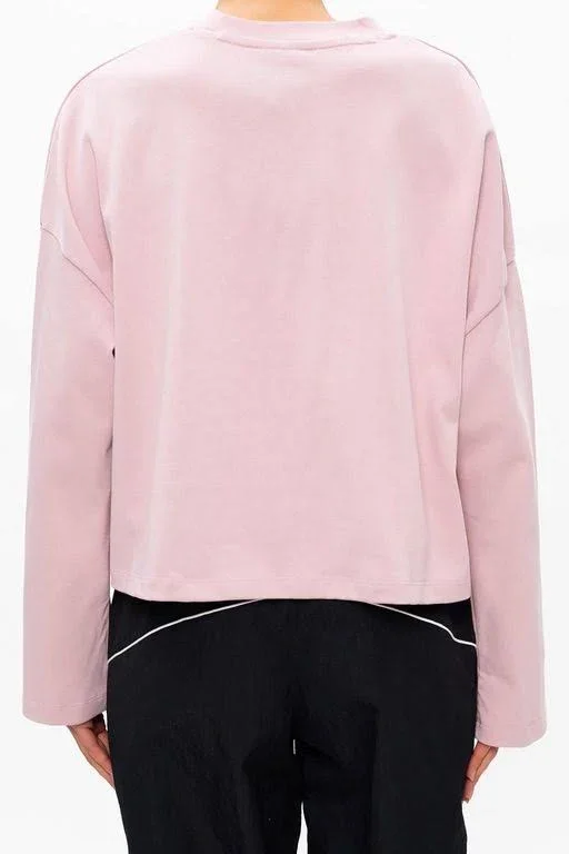 Nike Cropped Sweatshirt with Logo Pink - Pink - Sweatshirts