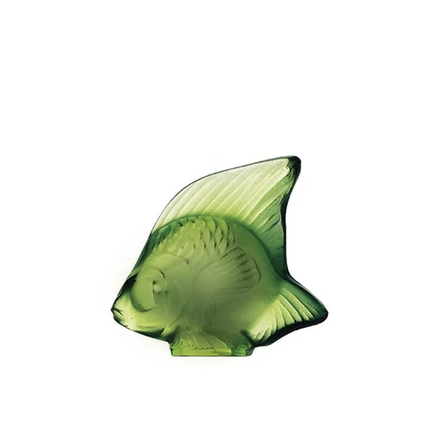Lalique Antinea Green Fish Sculpture