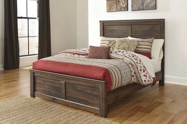 Ashley B246-98 Quinden Queen Rails - Dark Brown
