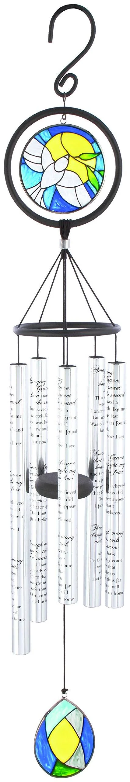 Carson Home Accents Amazing Grace Stained Glass Sonnet Chime - 35x22