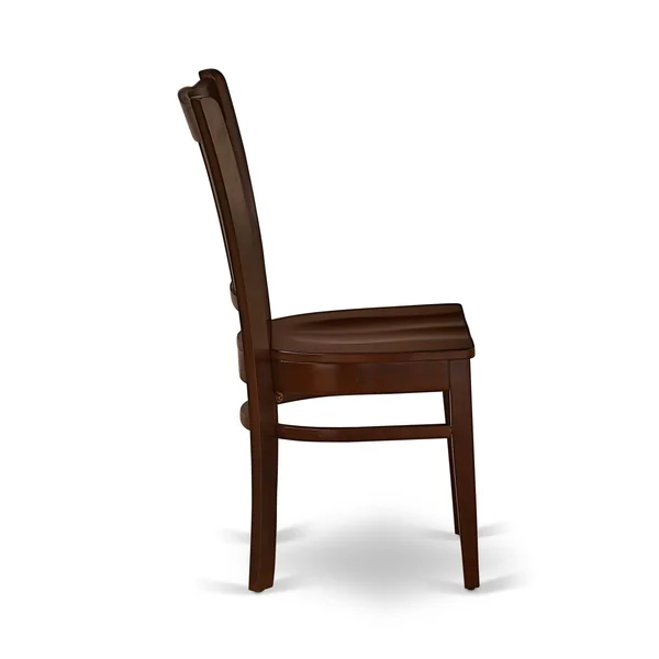 East West Furniture Set of 2 Chairs GRC-MAH-W Groton Dining Chair with Wood Seat in Mahogany Finish