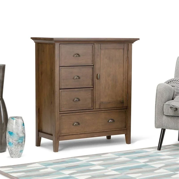 Atlin Designs Accent Chest in Rustic Natural Aged Brown - AD-1598084