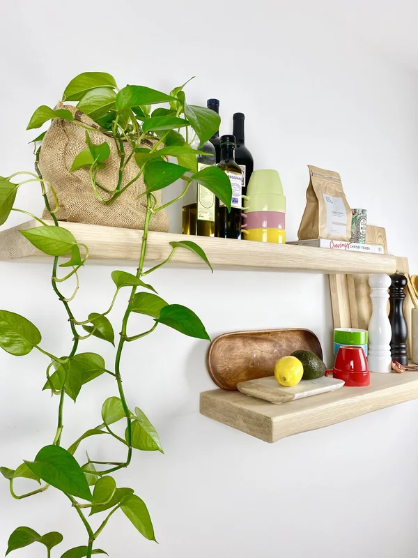 Floating Shelf Bracket - Available in 10x22 to 78x22. Lifetime Guarantee. Made in The Usa. - 22x22, Jet Black Satin