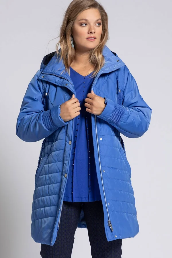 Plus Size Jacket - Woman, Blue, Size: 12/14, Polyester, Ulla Popken