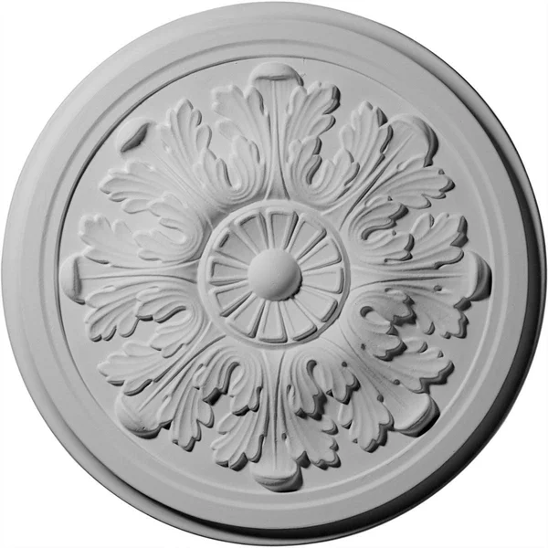 12 3/4 inchod x 7/8 inchp Legacy Acanthus Ceiling Medallion (Fits Canopies Up to 3 1/2 inch), Hand-Painted Mississippi Mud Crack