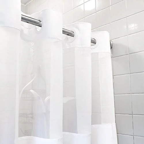 Hookless Mystery Shower Curtain White 71 in. x 77 in. 12 per Case